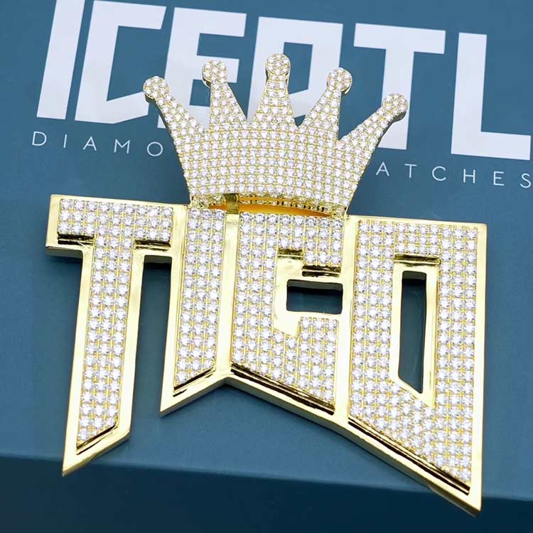 925 silver custom vvs moissanite name pendant tico 14k yellow gold solid