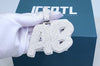 925 sterling silver vvs custom moissanite name letter pendant video review iceatl 14K white gold