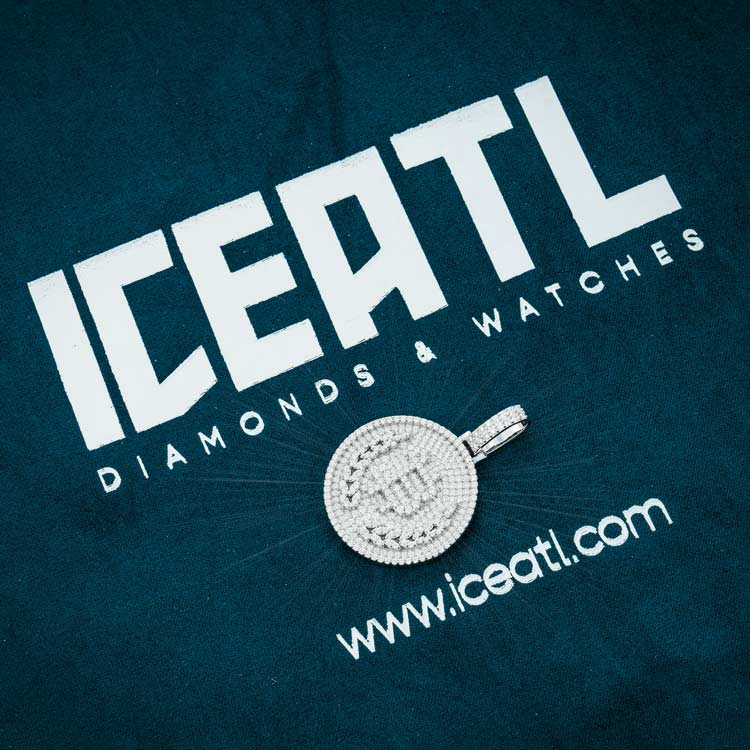 mens vvs moissanite bitcoin pendant hip hop 925 silver 14k white gold