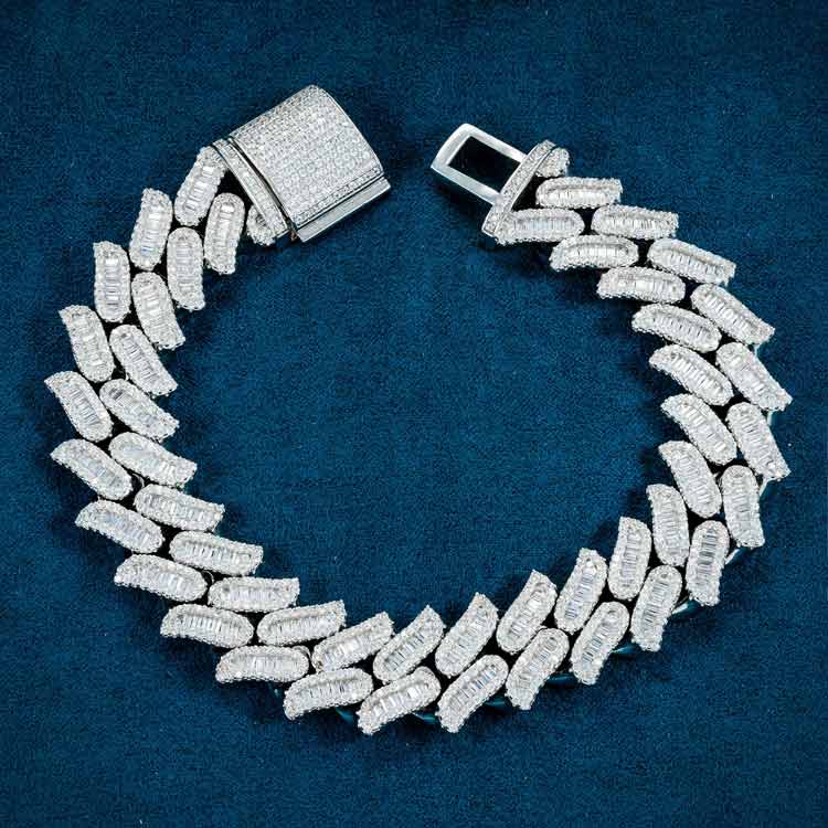moissanite cuban link bracelets