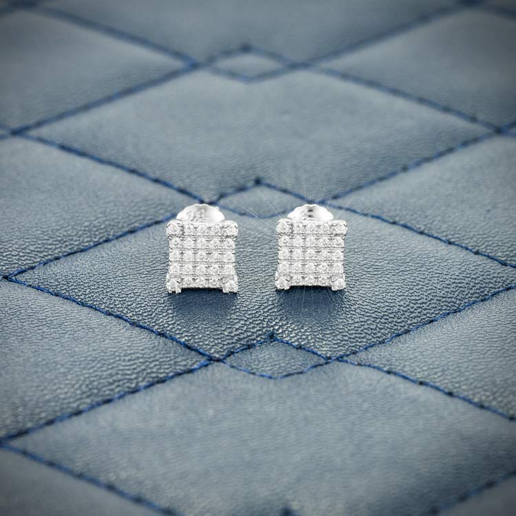 moissanite diamond earring studs