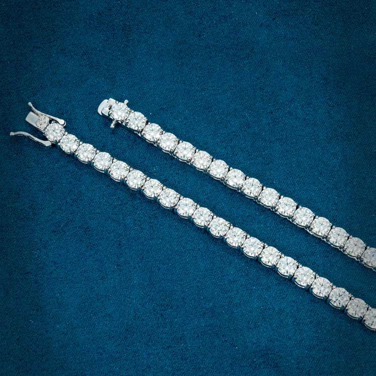 moissanite diamond tennis necklace