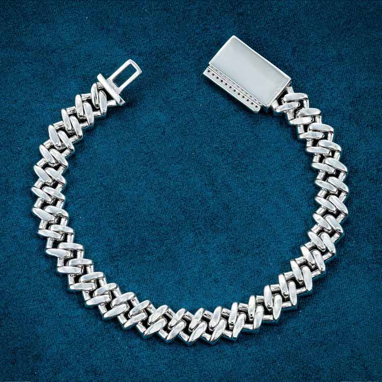 925 Sterling Silver 10mm Cuban hotsell Chain Bracelet