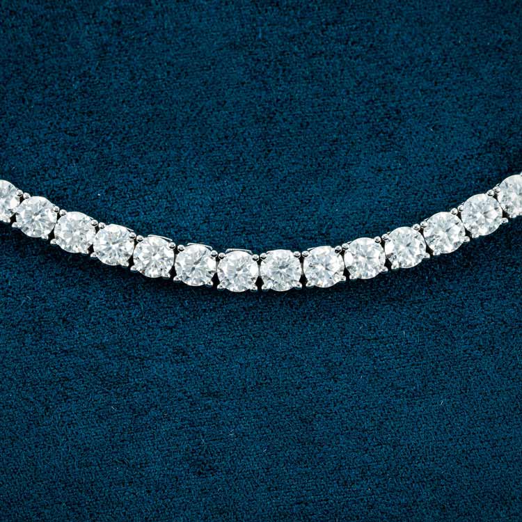 mens 925 sterling silver 4mm moissanite tennis bracelet 14k white gold round cut