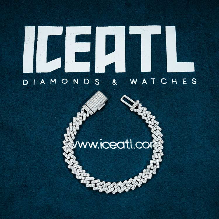 KING ICE キングアイス 15MM ICED ROLEX LINK BRACELET 15mm Rollie Link Bracelet | Hip Hop Bracelets | King Ice